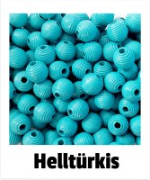Rillenperlen 10mm helltürkis